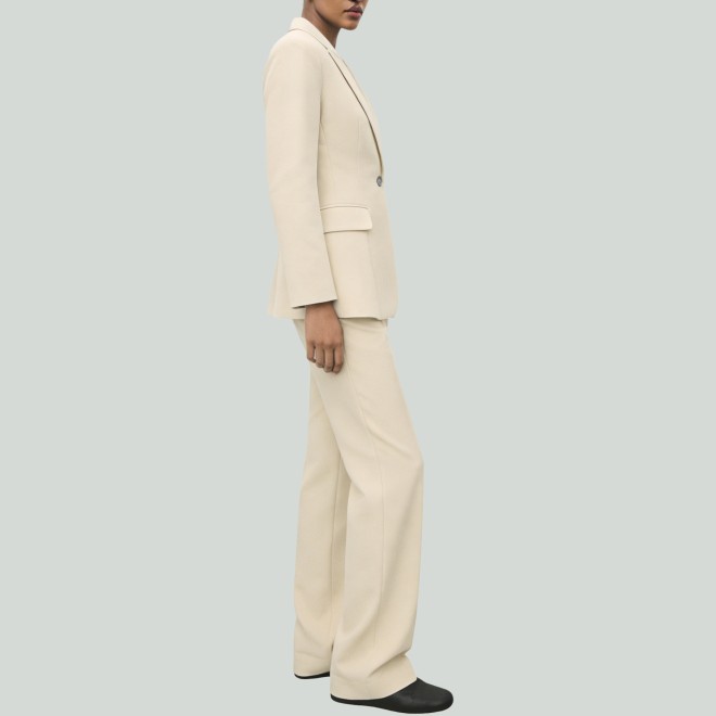 Women's Solid-Color Double-Breasted Jacket