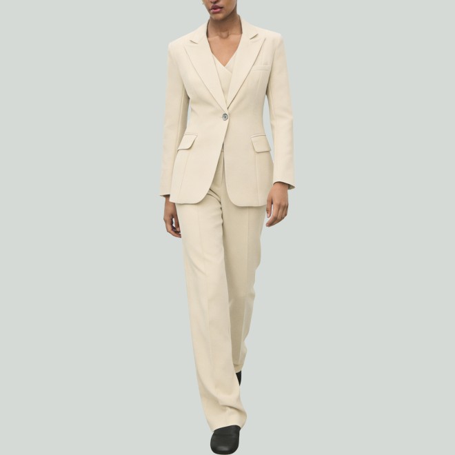 Women's Solid-Color Double-Breasted Jacket