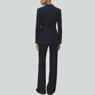 Exquisite Simple Suit Jacket Flared Pants Set