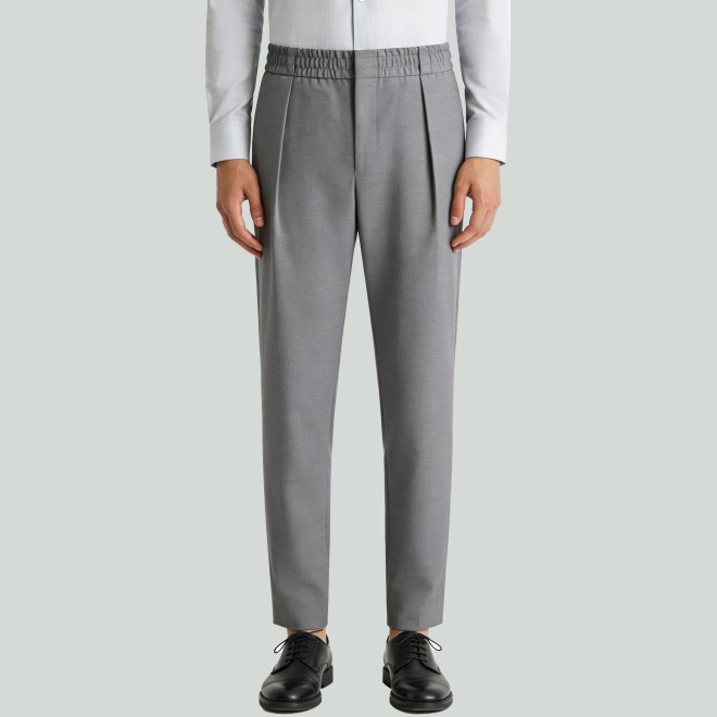 Men's Gray Softshell Straight-leg Pants