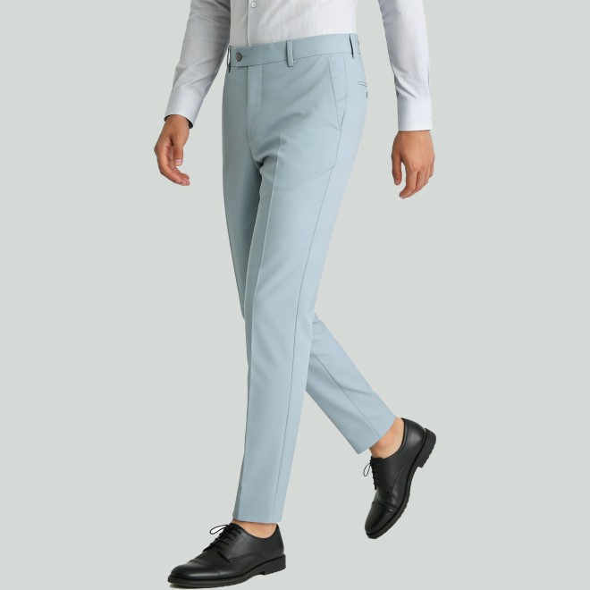 Casual-Fit Single-Breasted Trousers