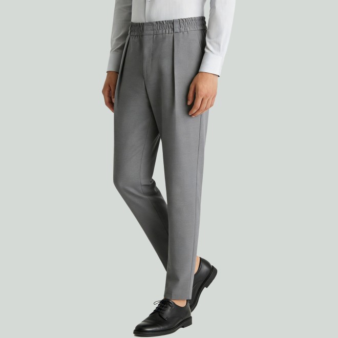 Men's Gray Softshell Straight-leg Pants