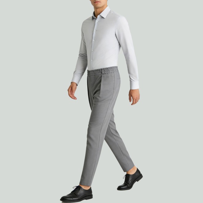 Men's Gray Softshell Straight-leg Pants