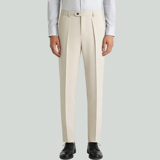 Men's Solid-Color Stylish Breathable Zip-Fly Dress Pants