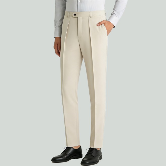 Men's Solid-Color Stylish Breathable Zip-Fly Dress Pants