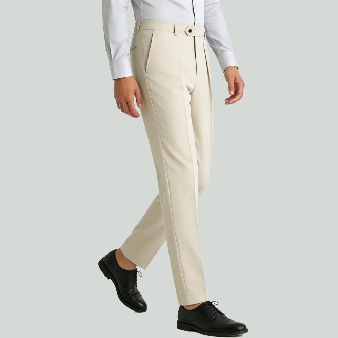 Men's Solid-Color Stylish Breathable Zip-Fly Dress Pants